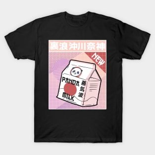 Vaporwave 80th Panda Milk Japan Sun Style Art Retro Vintage T-Shirt